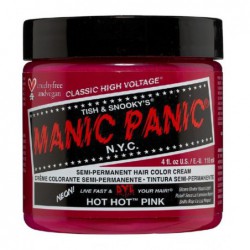 Pusiau ilgalaikiai, kreminiai plaukų dažai Manic Panic Hair Color Cream Neon Hot Hot Pink MEU11015, 118 ml
