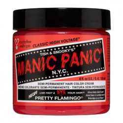 Pusiau ilgalaikiai, kreminiai plaukų dažai Manic Panic Hair Color Cream Neon Pretty Flamingo MEU11023, 118 ml