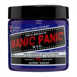Pusiau ilgalaikiai, kreminiai plaukų dažai Manic Panic Hair Color Cream Ultra Violet MEU11031, 118 ml