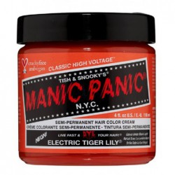 Pusiau ilgalaikiai, kreminiai plaukų dažai Manic Panic Hair Color Cream Neon Electric Tiger Lily MEU11037, 118 ml