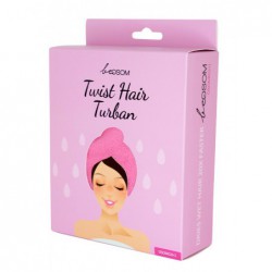Turbanas plaukams beOSOM Twist Hair Turban OSOM02H1, rausvos spalvos