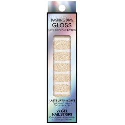 Gelio efekto lipdukai nagams Dashing Diva Gloss Color Gel Nail Strips Gold Powder GCU08, 27 vnt.