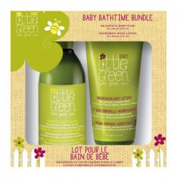 Plaukų ir kūno priežiūros priemonių rinkinys Little Green Baby Bathtime Bundle LGBBB19, plaukų šampūnas ir kūno prausiklis kūdikiams, 240 ml, kūno losjonas kūdikiams, 180 ml
