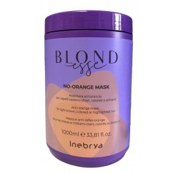 Kaukė tamsiems plaukams Inebrya Blondesse No-Orange Mask ICE26241, pašalina nepageidaujamą oranžinį atspalvį, 1000 ml