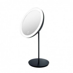 Veidrodis ant kojelės su LED apšvietimu Be Osom LED Table Mirror Matte Black BEOSOM18DTRSBK, juodos spalvos, 1X, skersmuo 175 mm