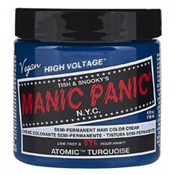 Pusiau ilgalaikiai, kreminiai plaukų dažai Manic Panic Hair Color Cream Atomic Turquoise MEU11002, 118 ml