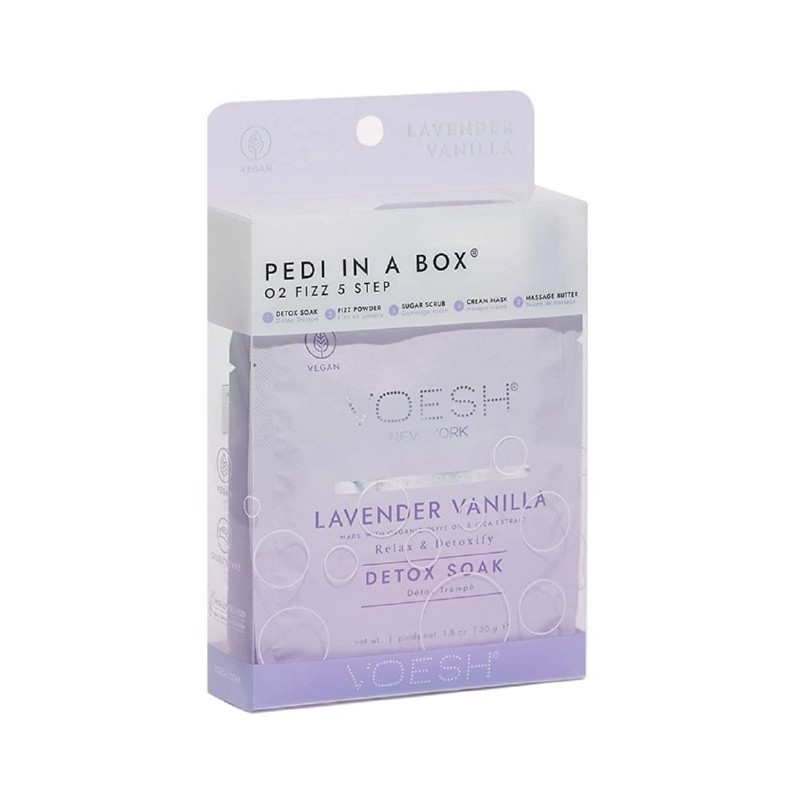 Procedūra kojoms Voesh Pedi In A Box O2 Fizz 5 in 1 Lavender Vanilla VPC508LVR, atgaivina, maitina pėdas
