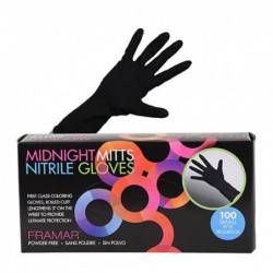 Nitrilinės pirštinės Framar Midnight Mitts Nitrile Gloves FRA90013, 100 vnt., dydis S