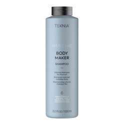 Apimties plaukams suteikiantis šampūnas Lakme Teknia Body Maker Shampoo LAK44611, ploniems ir silpniems plaukams, 1000 ml