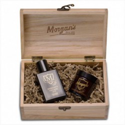 Priežiūros priemonių rinkinys po skutimos Morgan's Gentlemen's Vintage Luxury Chest, rinkinį sudaro: odekolonas 50 ml, barzdos kremas 50 ml, MPM197