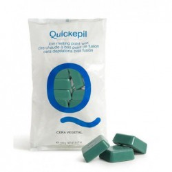 Žemoje temperatūroje besilydantis vaškas depiliacijai Quickepil Hot Wax QUI3030220001, žalias, 1 kg