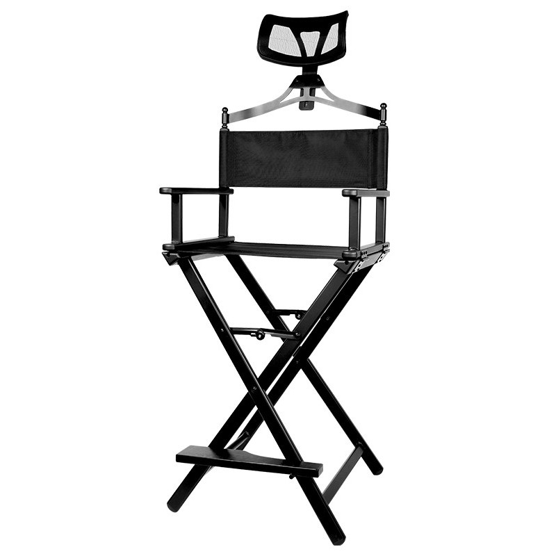 Makiažo kėdė su atrama galvai Osom Professional Makeup Chair With Headrest OSOMCH003BL, juodos spalvos, sulankstoma