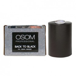 Folija plaukų dažymui Osom Professional Embossed Roll Back To Black FOIL15714, ritinėlyje, 100 m.,12 cm pločio, 15 mikronų storio