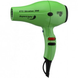 Profesionalus plaukų džiovintuvas ETI Stratos 390 SuperLight Green, lengvas, žalias, 2200 W