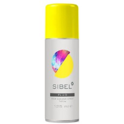 Spalvotas plaukų lakas Sibel Hair Colour Spray Fluo/Metal SIB023000020, 125 ml, geltonas