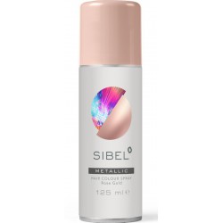 Spalvotas plaukų lakas Sibel Hair Colour Spray Metal Rose/Gold SIB023000036, 125 ml, rožinis auksas