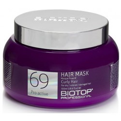 Kaukė garbanotiems plaukams BIOTOP Pro Active Hair Mask BIO19753, pažeistiems ir žvilgesį praradusiems plaukams, 550 ml