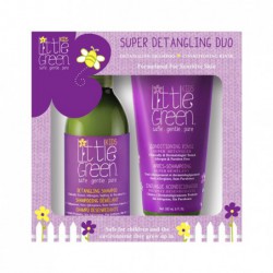 Rinkinys plaukų priežiūrai vaikams Little Green Kids Super Detangling Duo LGKSDD, rinkinį sudaro: plaukų šampūnas 240 ml ir plaukų kondicionierius 180 ml