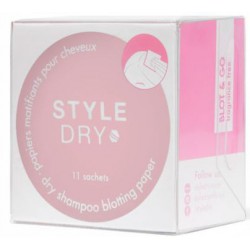 Sauso šampūno vienkartinė servetėlė Style Dry Blot & Go Fragrance - Free SDBGOR101