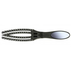 Sulankstomas šepetys plaukams Olivia Garden Folding Brush On The Go Detangle & Style OG00069, plaukų iššukavimui ir formavimui, su veidrodėliu
