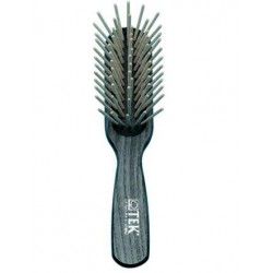 Šepetys plaukams TEK Natural 1650-38 su ilgais dantukais, medinis, stačiakampis