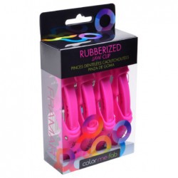 Segtukai plaukams Framar Rubberized Jaw Clip Pink FRA91003, rožinės spalvos, su guminiu sutvirtinimu, 1 vnt.