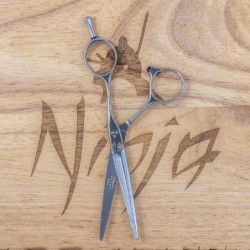 Profesionalios plaukų kirpimo žirklės Ninja Scissors Asahi Cobalt Slicing NIN12027, ilgis 14 cm, dešinei rankai