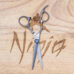 Profesionalios plaukų kirpimo žirklės Ninja Scissors Vogue Lefty NIN12087, ilgis 15,2 cm, kairei rankai