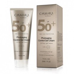 Gelinis veido kremas Casmara Photo - Aging Control Gel Cream, CASA05002, su SPF 50 filtru nuo saulės, stabdantis senėjimo procesą, 50 ml