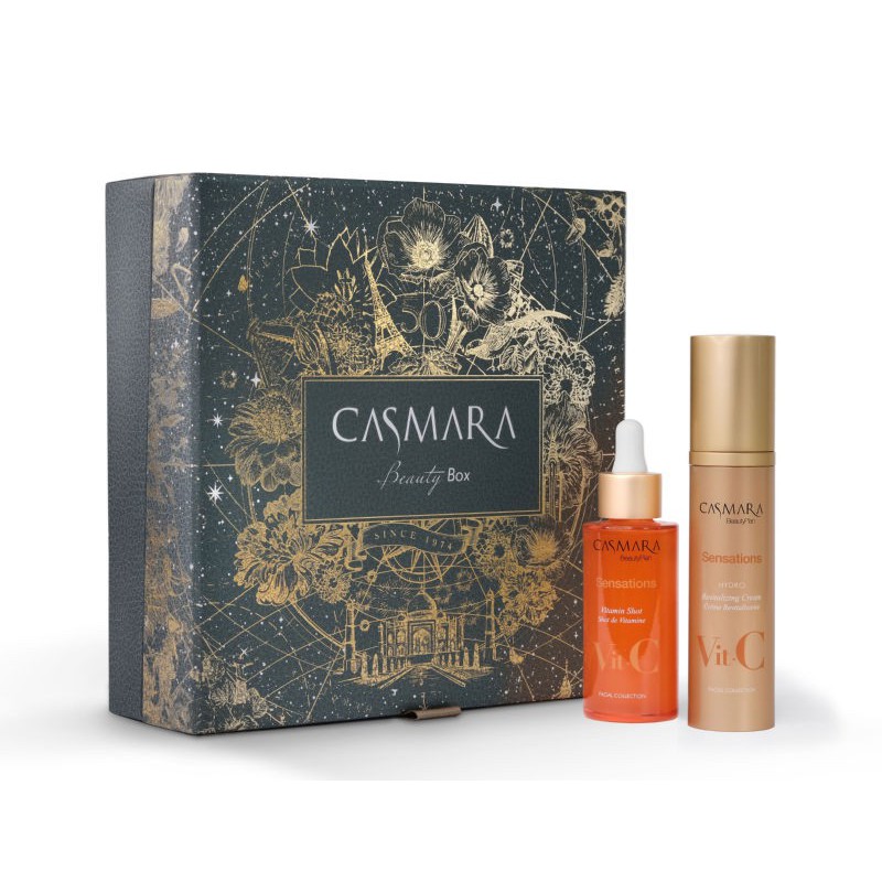 Veido odos priežūros rinkinys Casmara Beauty Box Sensations Revitalizing Cream & Sensations Vitamin Shot 2023 CASAL813